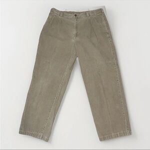Vintage LL Bean Corduroy Pants 38x32 Tan Brown Straight Leg